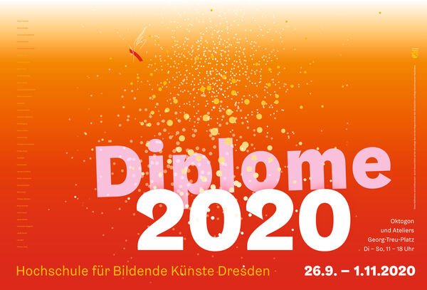 Banner des Diplomplakats in Orange