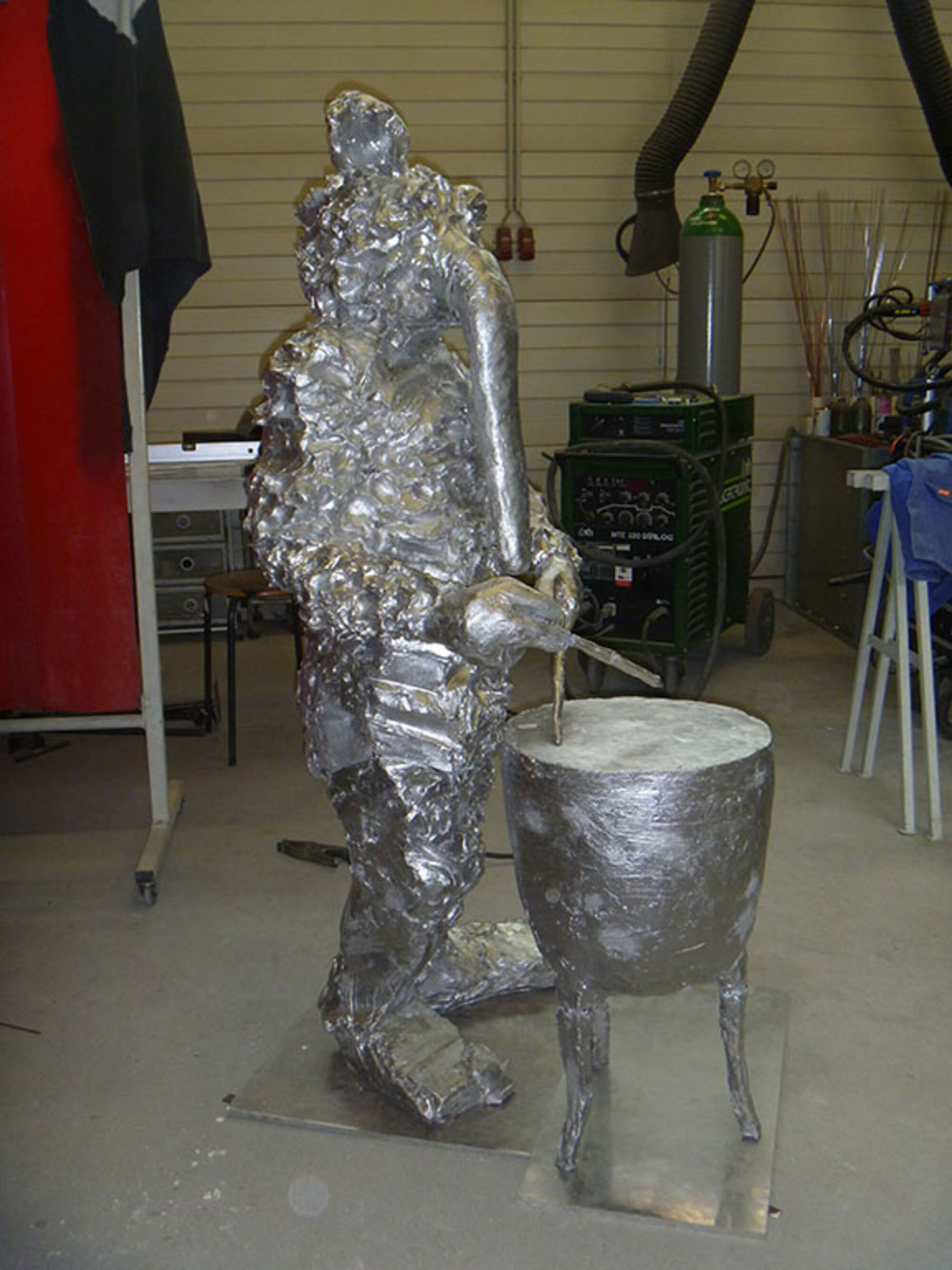 Aluminiumguss. Zimmerpflanze.