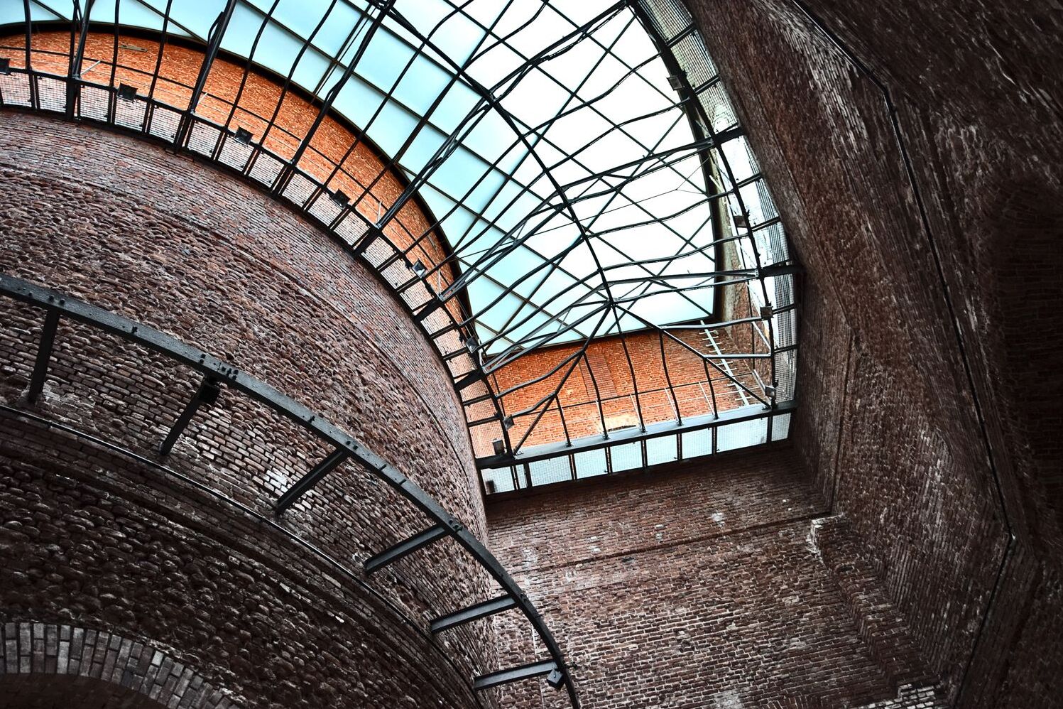 Blick vom Oktogon nach oben.