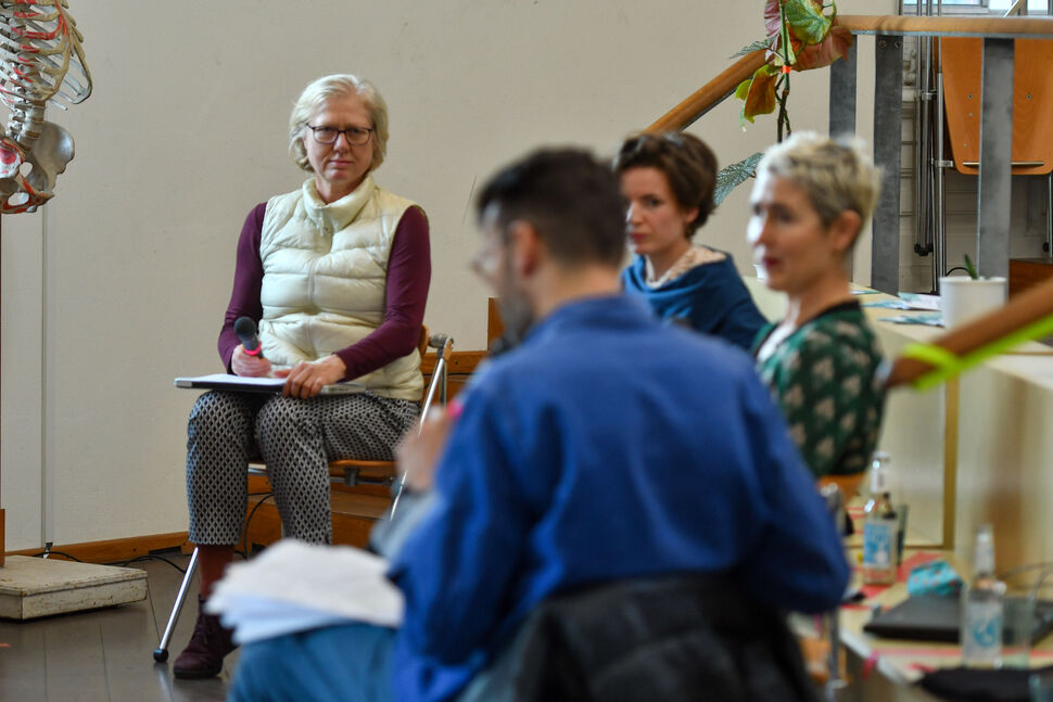 Foto mit Thomas Geisler, Cornelia Renz, Elise Beutner, Prof. Barbara Wille