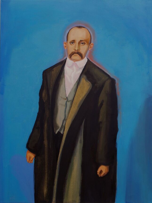 Bartolomeo, (Vanzetti), Öl auf Leinwand, 155 x 115 cm, 2013 Bartolomeo, (Vanzetti), Öl auf Leinwand, 155 x 115 cm, 2013