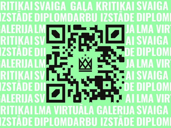 Grafische Darstellung QR-Code mit Schrift im Hintergund