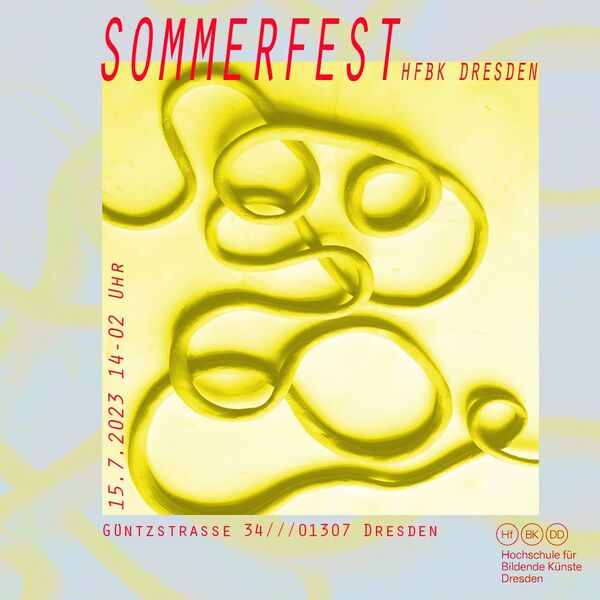 Flyer in GELB zum Sommerfest