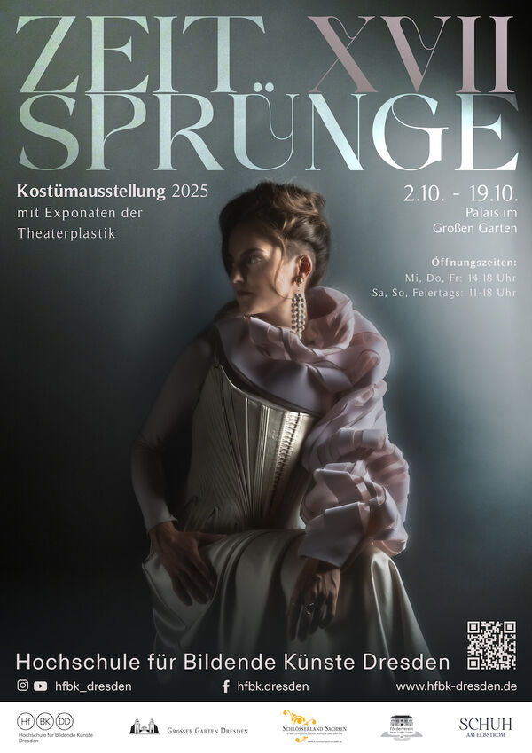 Plakat mit historischem Kostüm