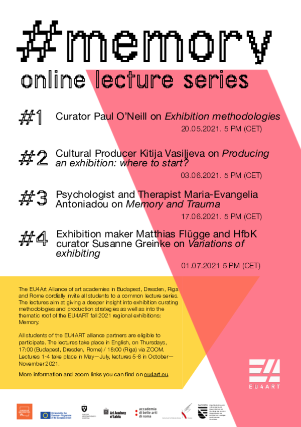 Programm Memory Online Lecture Serie