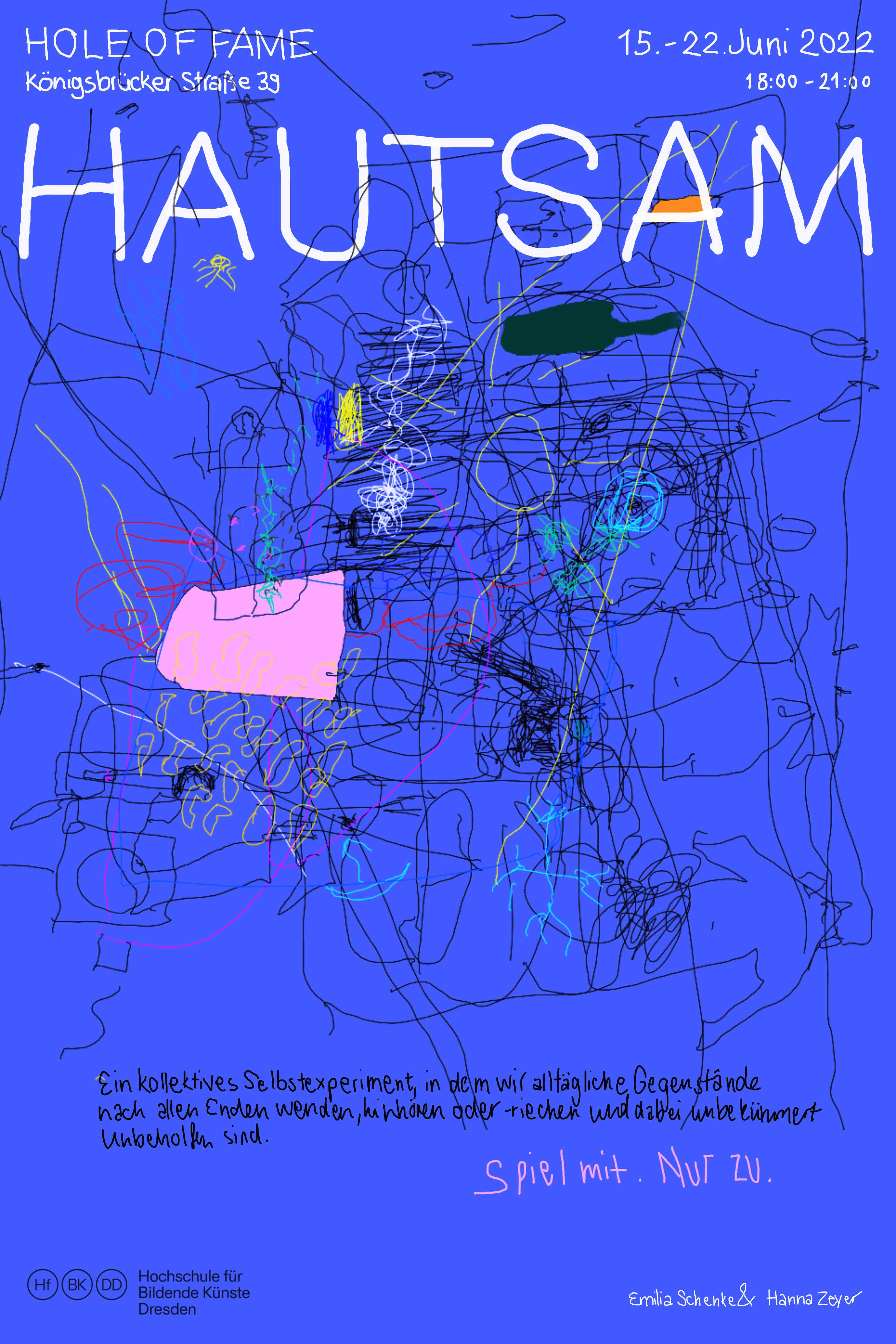 Plakat zum Projekt "Hautsam" im Hole of Fame.