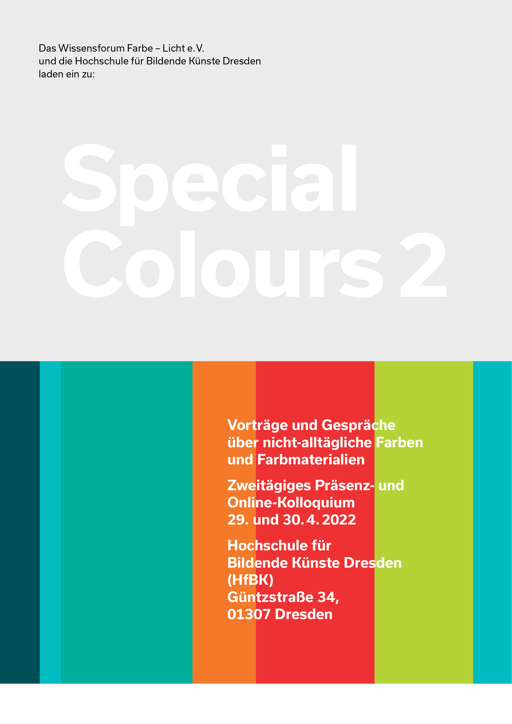 Plakat des Symposiums "Specialcolours 2"