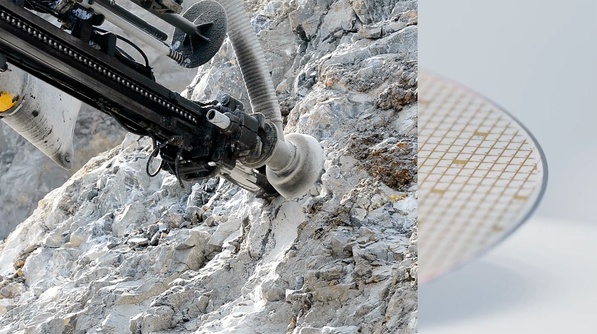 Nahaufnahme einer hydraulischen Maschine, Videostill