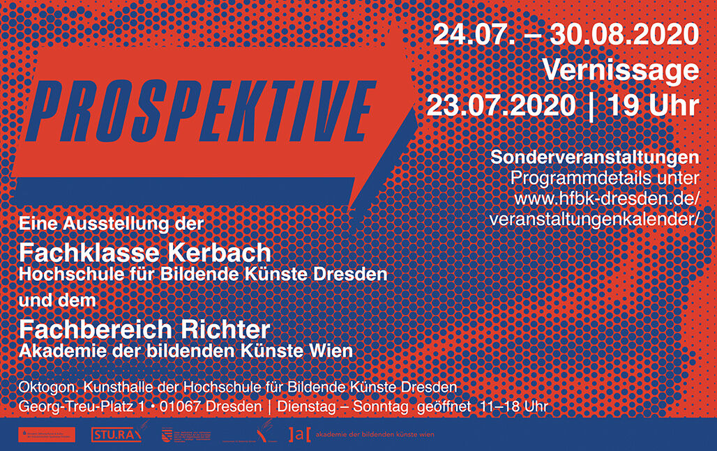 Flyer zur Ausstellung / orange mit blauer Schrift Flyer zur Ausstellung / orange mit blauer Schrift