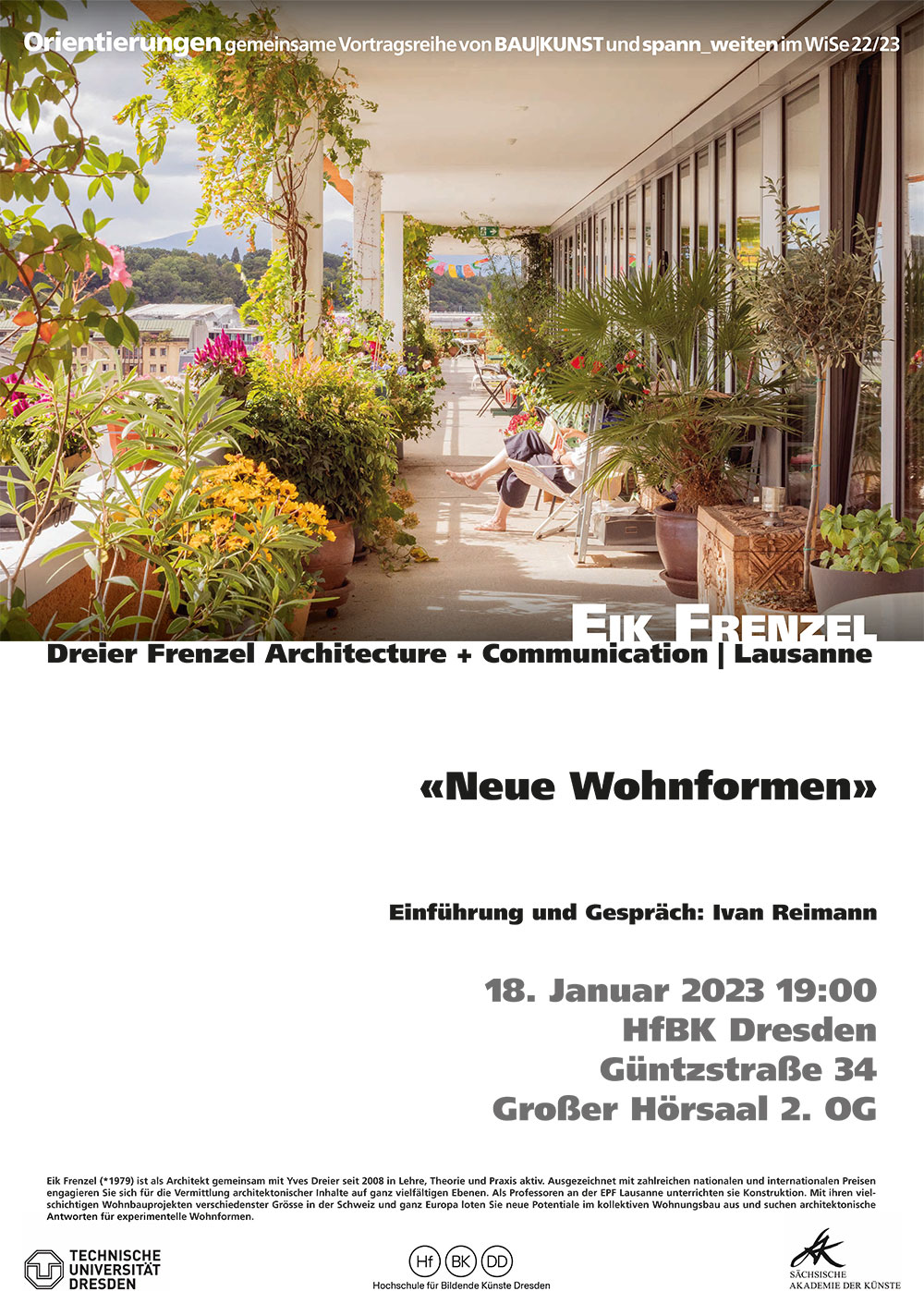 Plakat für den Gastvortrag "Neue Wohnformen" Plakat für den Gastvortrag "Neue Wohnformen"