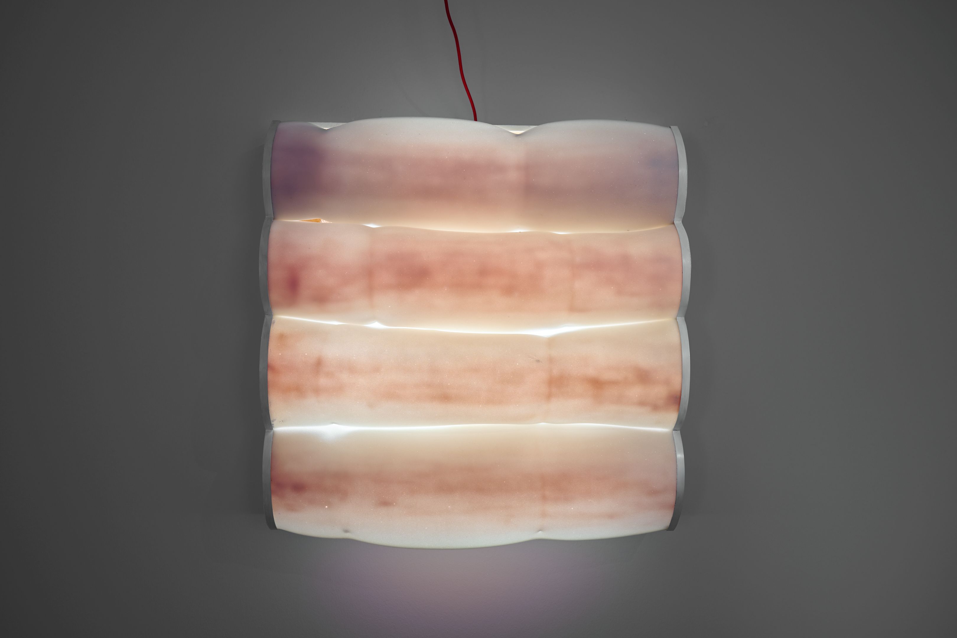 Leuchtkasten, quadratisch, rötlich