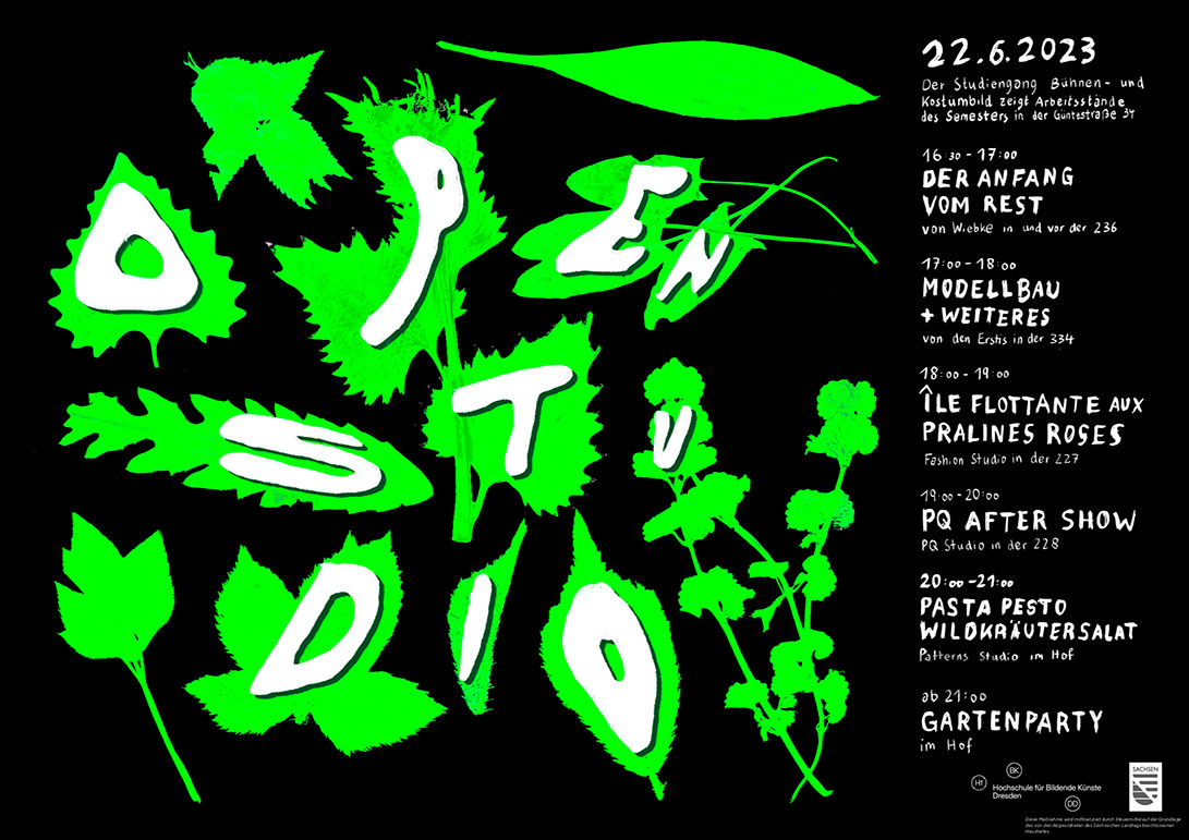 Plakat der Open Studios am 22.6.2023 Plakat der Open Studios am 22.6.2023