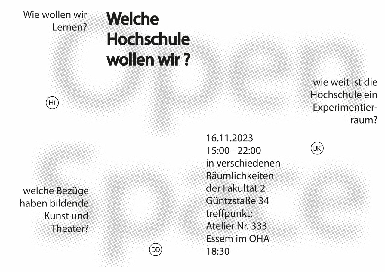 3. Openspace: Welche Kunsthochschule wollen wir? 3. Openspace: Welche Kunsthochschule wollen wir?