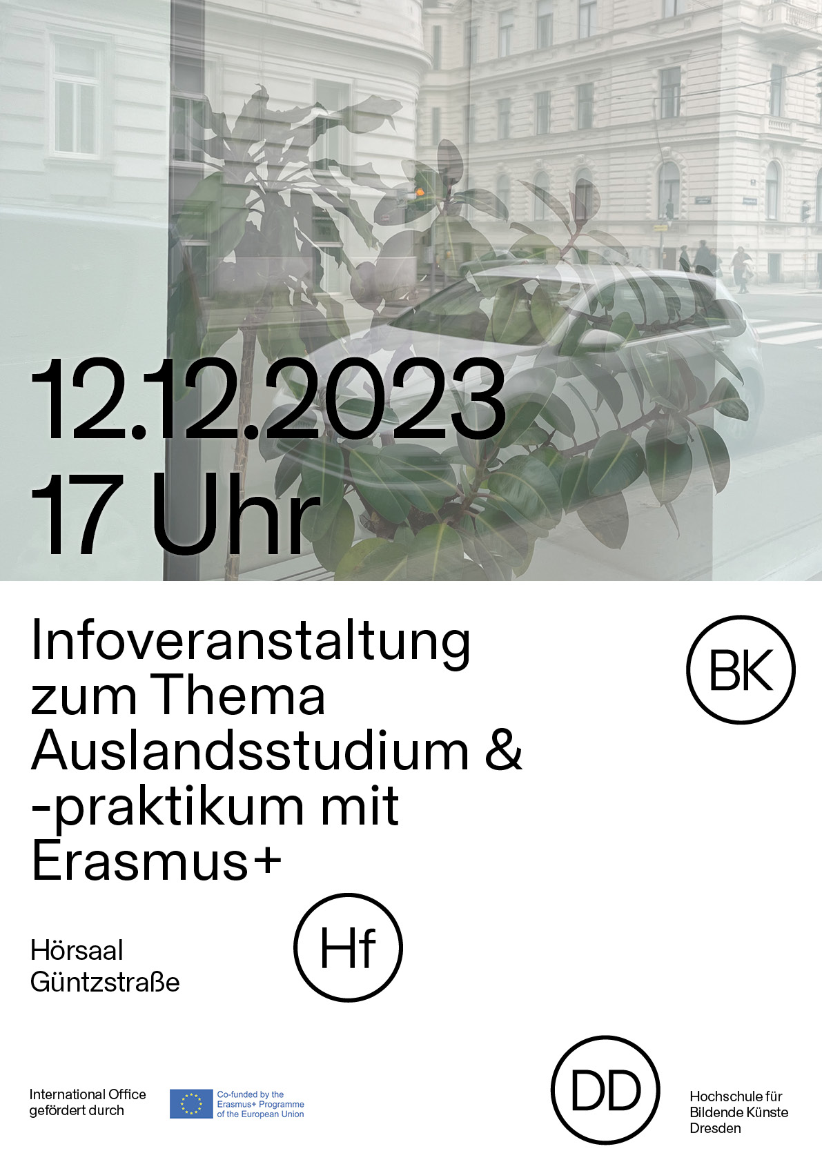 Poster zur Inforveranstaltung zu Erasmus